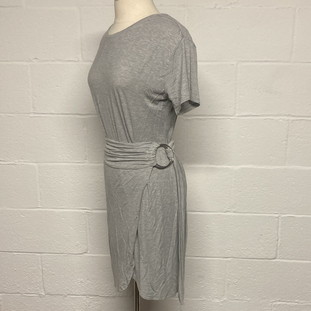Gray Venus Faux-Wrap Dress